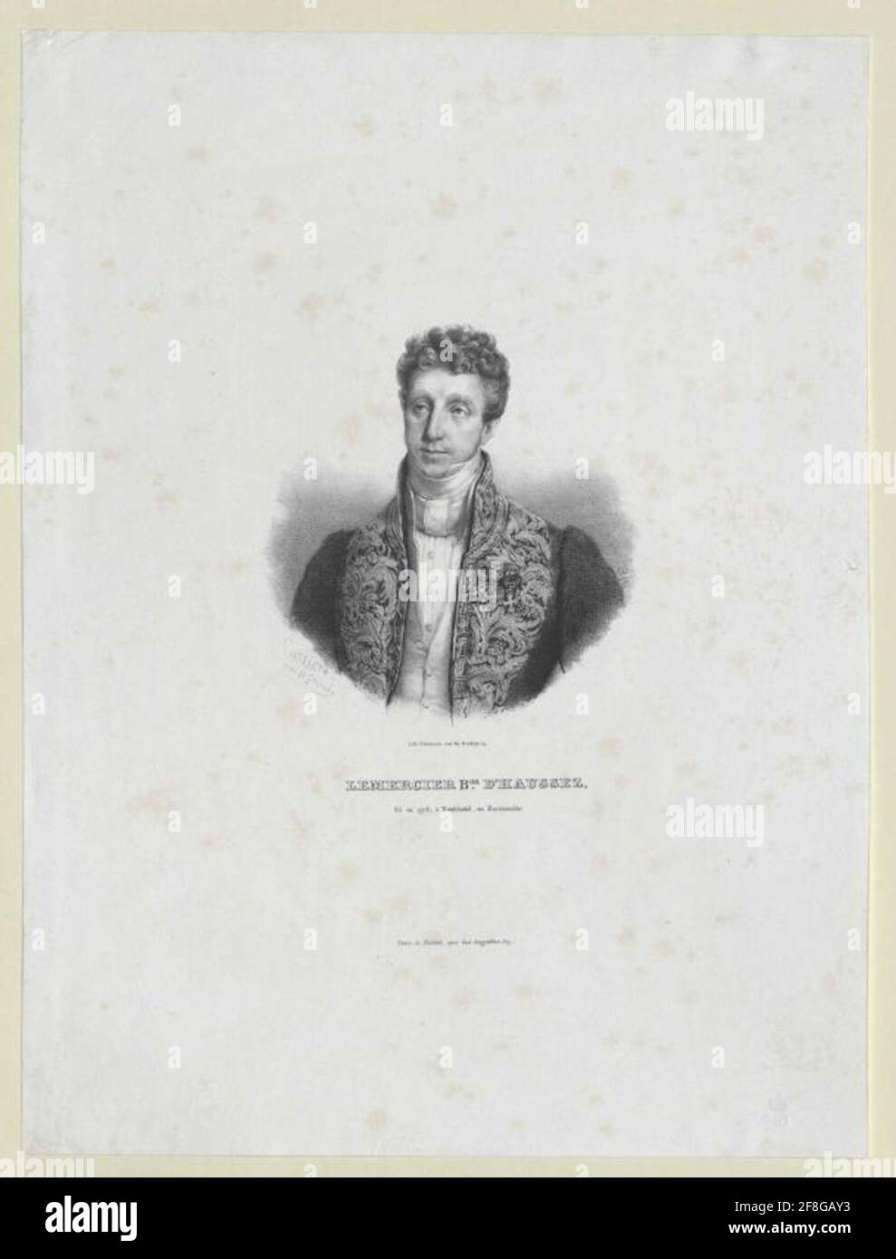 Haussez, Charles Baron d' . Stockfoto