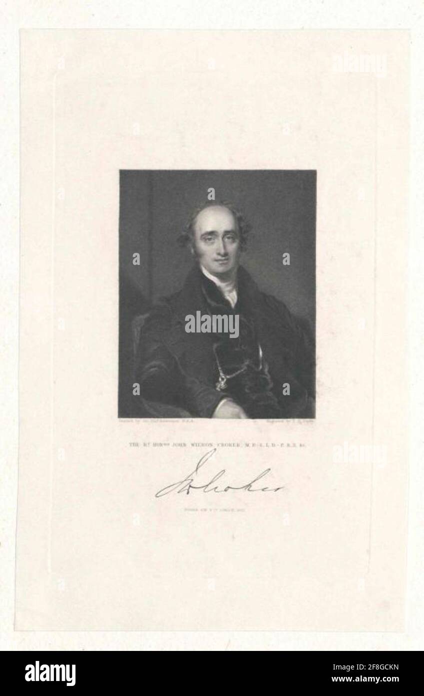 Croker, John Wilson . Stockfoto