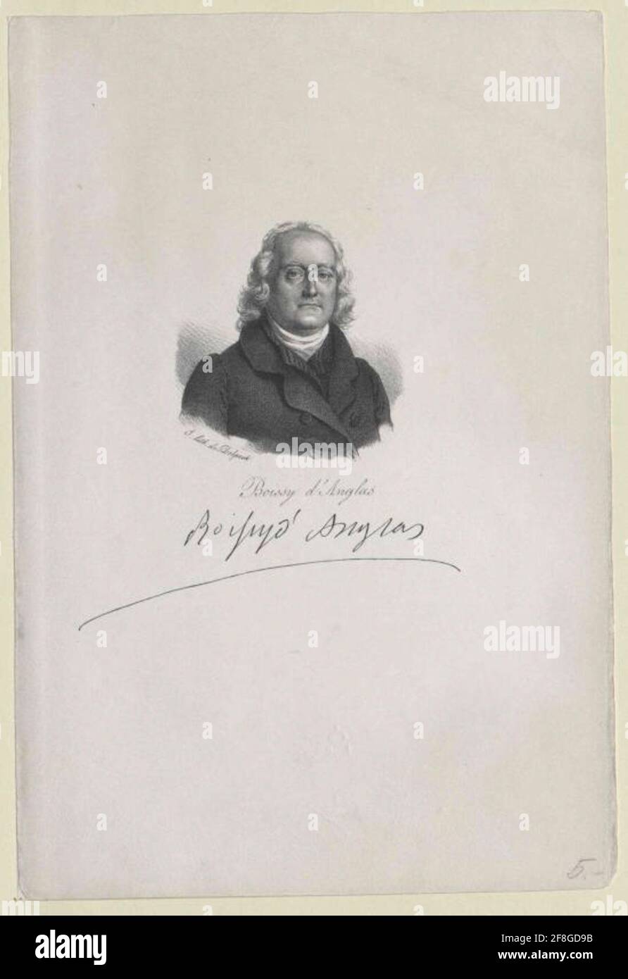 Boissy d'Anglas, Francois-Antoine de Lithograph: Delpech, François Seraphindatierung: 1800/1825 Stockfoto