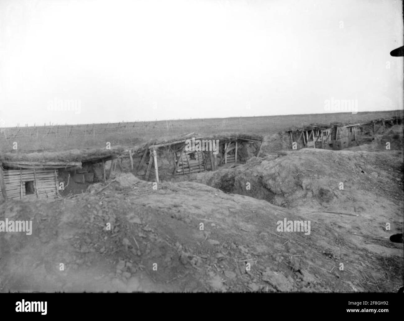 Position südöstlich von Jwanie X. Armeecommando Rohr. Stockfoto