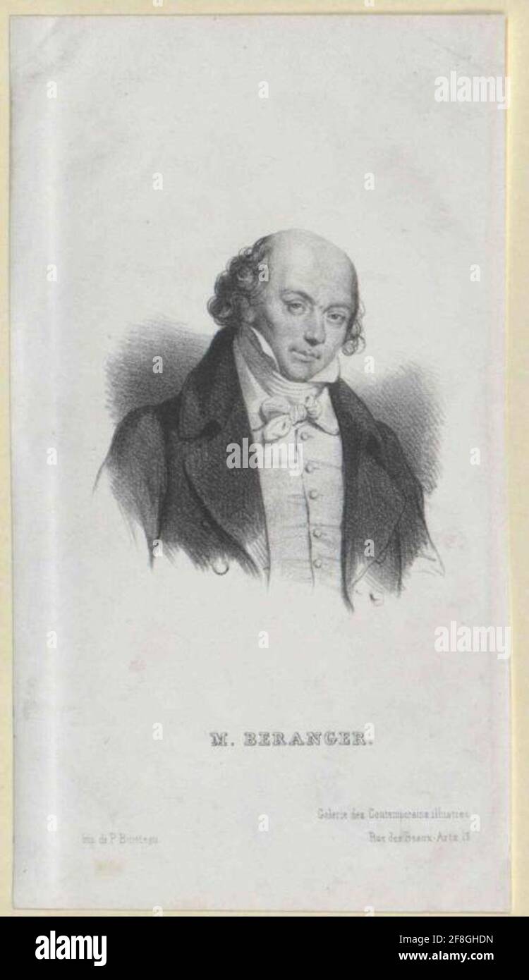Béranger, Jean Pierre de. Stockfoto
