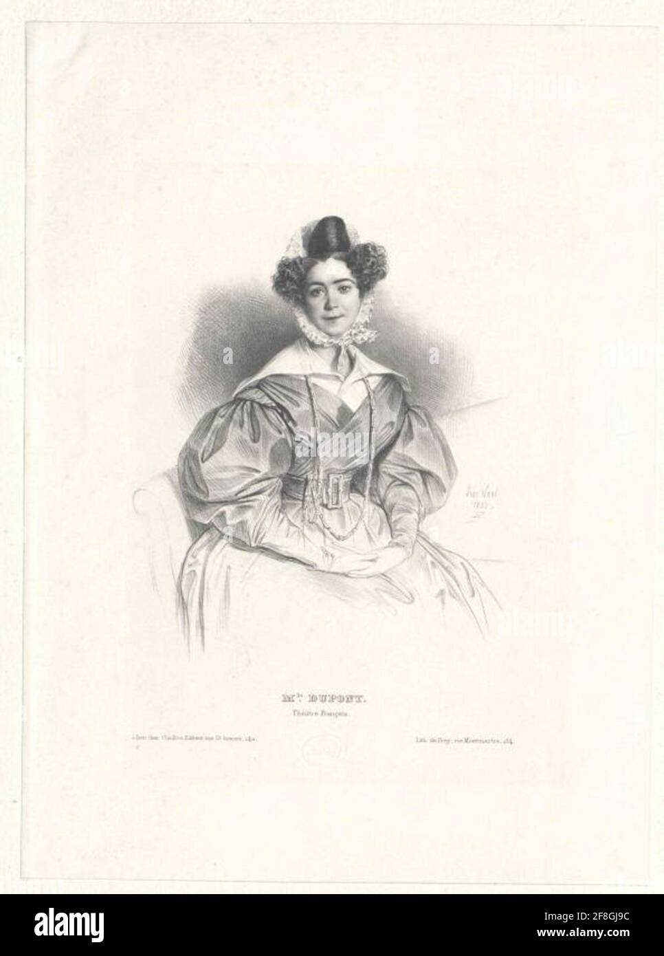 Dupont, Charlotte Louise Valentine . Stockfoto