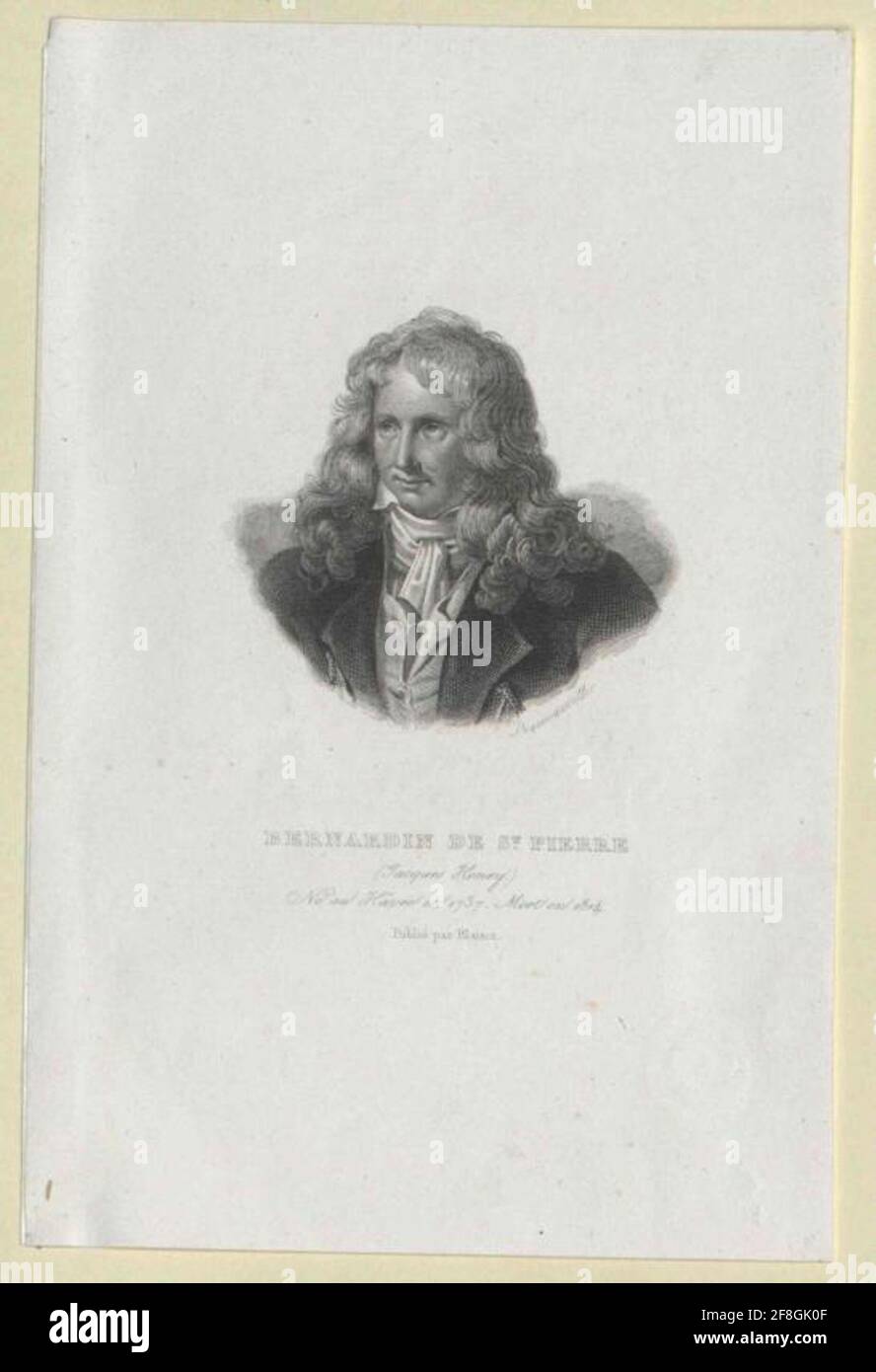 Saint-Pierre, Jacques Henri Bernardin de. Stockfoto