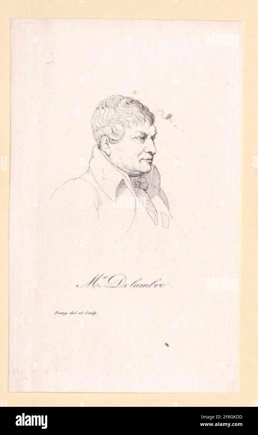 Delambre, Jean Joseph . Stockfoto