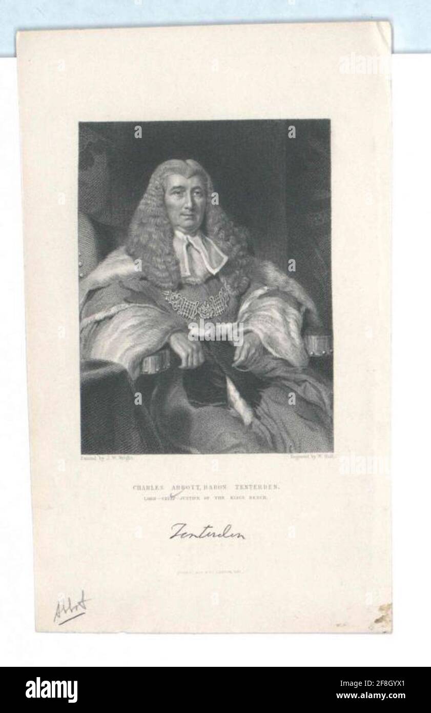 Abbott, 1. Baron Tenterden, Charles . Stockfoto