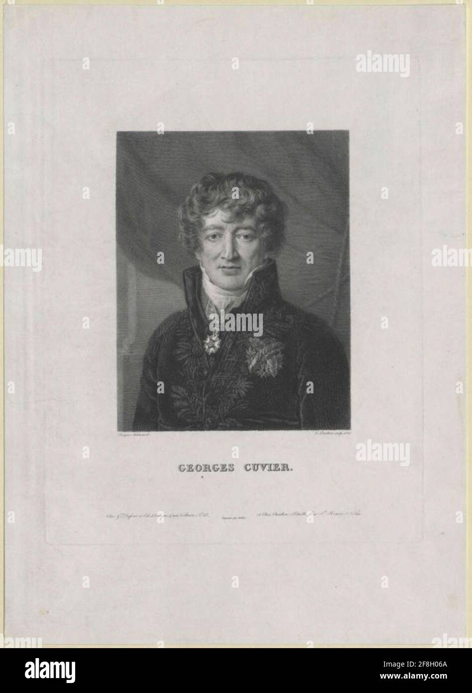Cuvier, George Zeichner: Jacque, Charles EmilyteSecher: Lorichon, Constant Louis AntoineDrucker: Jelly, Antoine Françoisverlag: G. Dufour und Ed. D'OquagneLlag: Chaillou-Potrelle Stockfoto