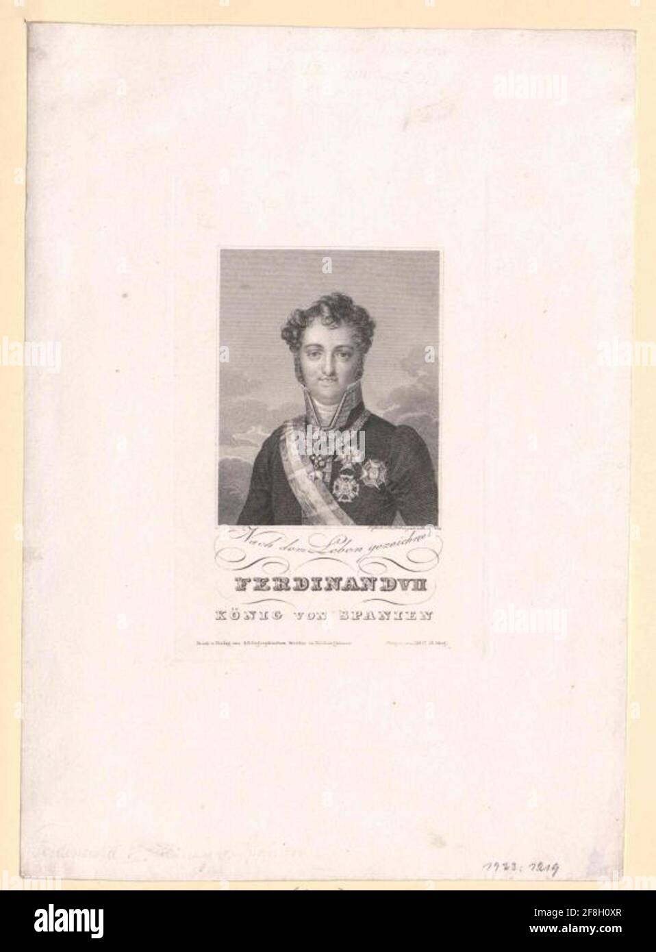 Ferdinand VII., König von Spanien. Stockfoto