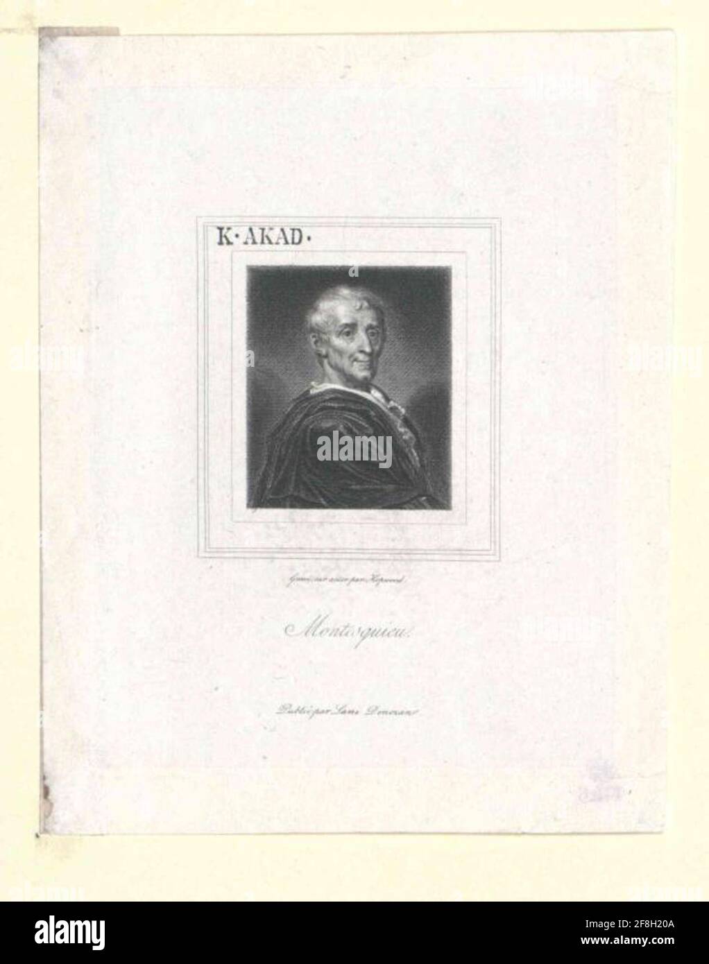 Montesquieu, Charles Baron der gezüchteten und. Stockfoto