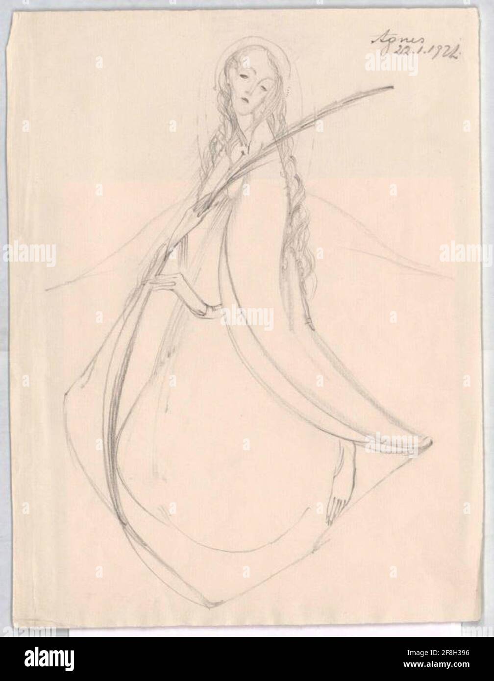 Agnes von Rom, Heilige. Stockfoto