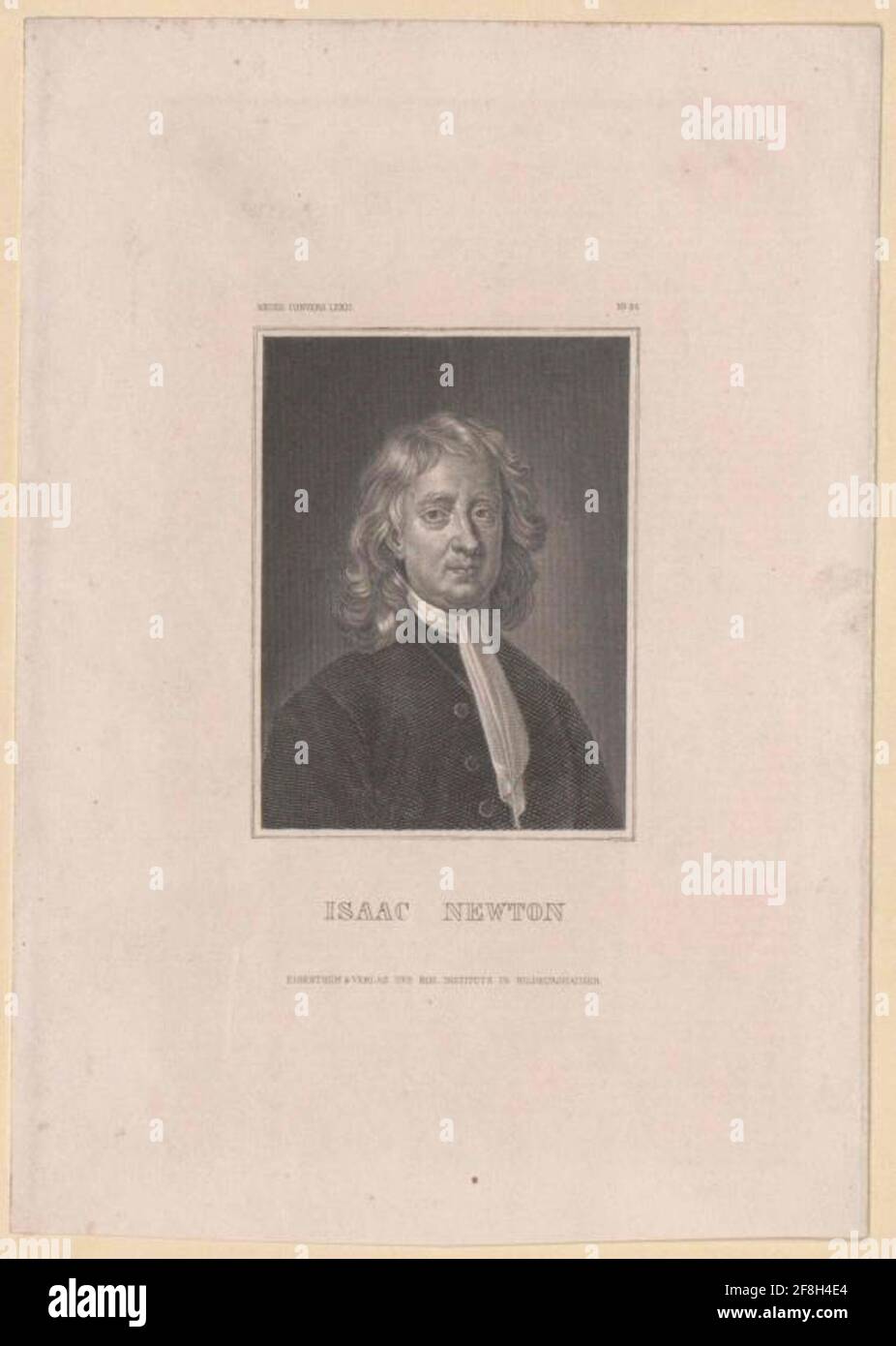 Newton, Isaac Verlag: Bibliographisches Institut: Hildburghausen Stockfoto