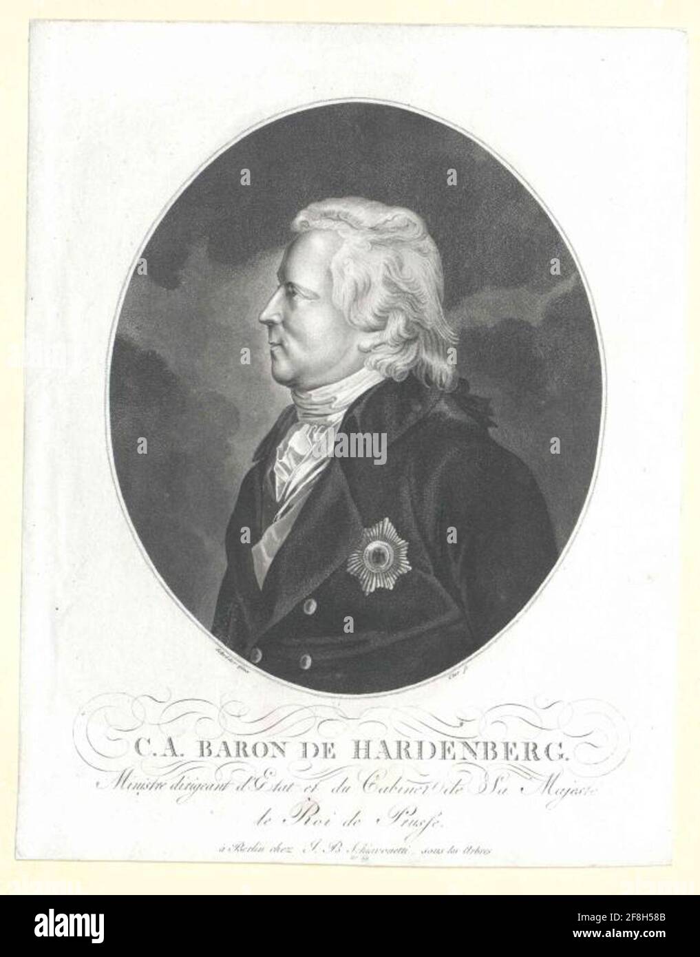 Hardenberg, Karl August Prinz aus. Stockfoto