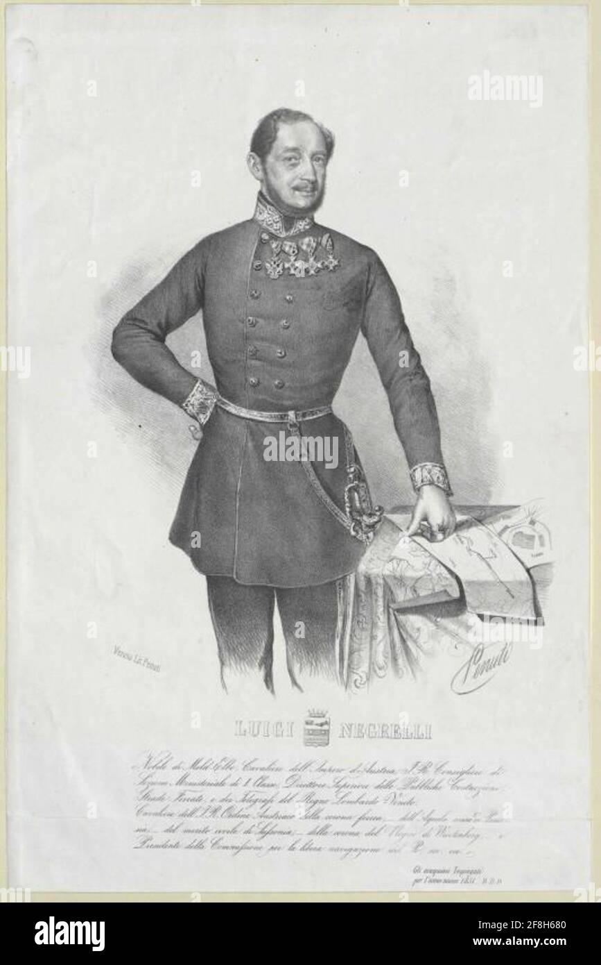 Negrelli-Moldelbe, Alois Ritter . Stockfoto