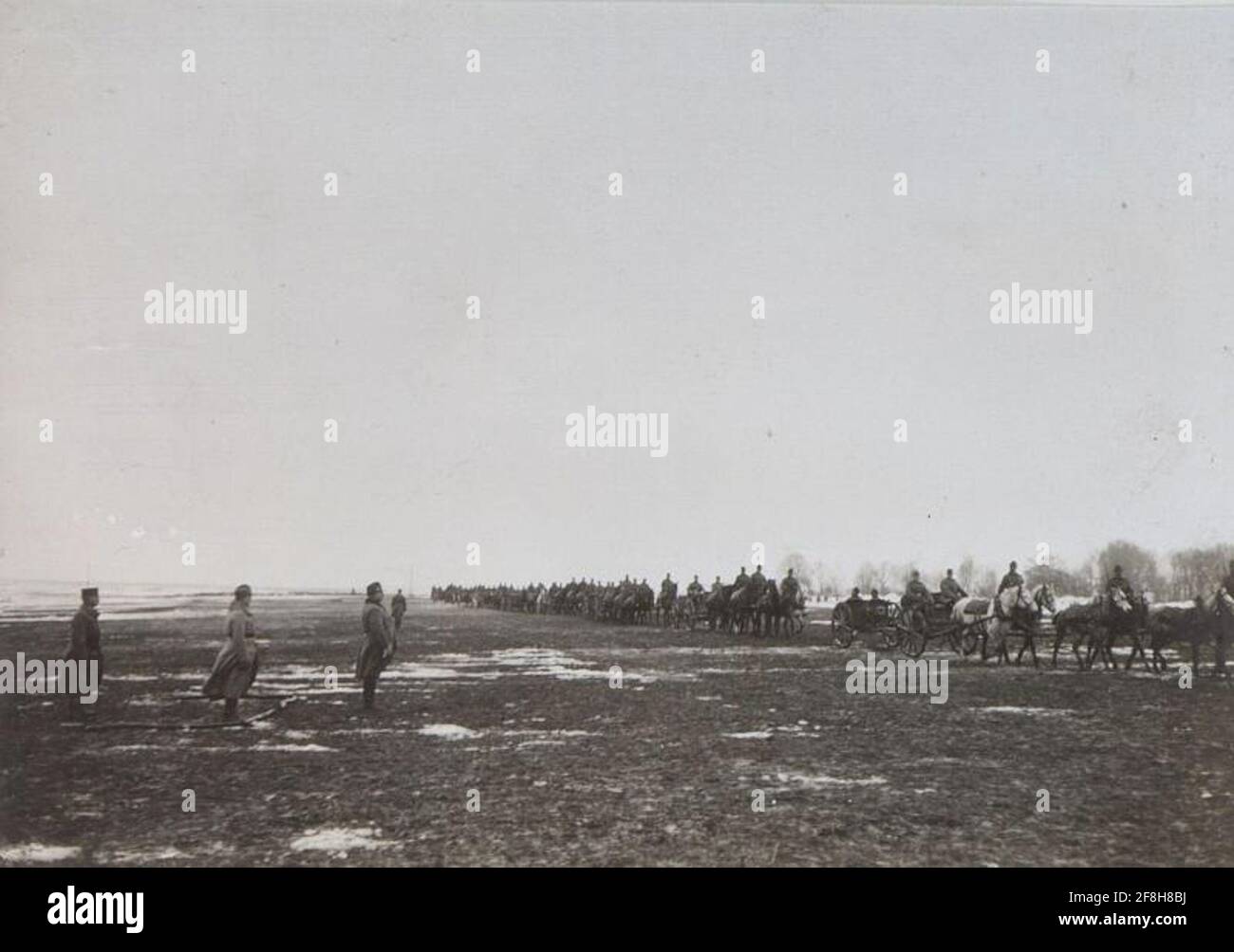 Der Honve Minister Samuel Baron von Hazai auf dem vergangenen März der Artillerie. Stockfoto