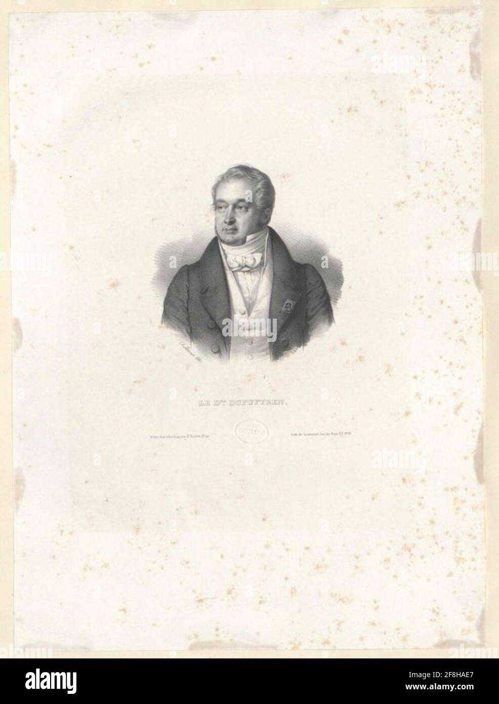 Dupuytren, Guillaume de. Stockfoto
