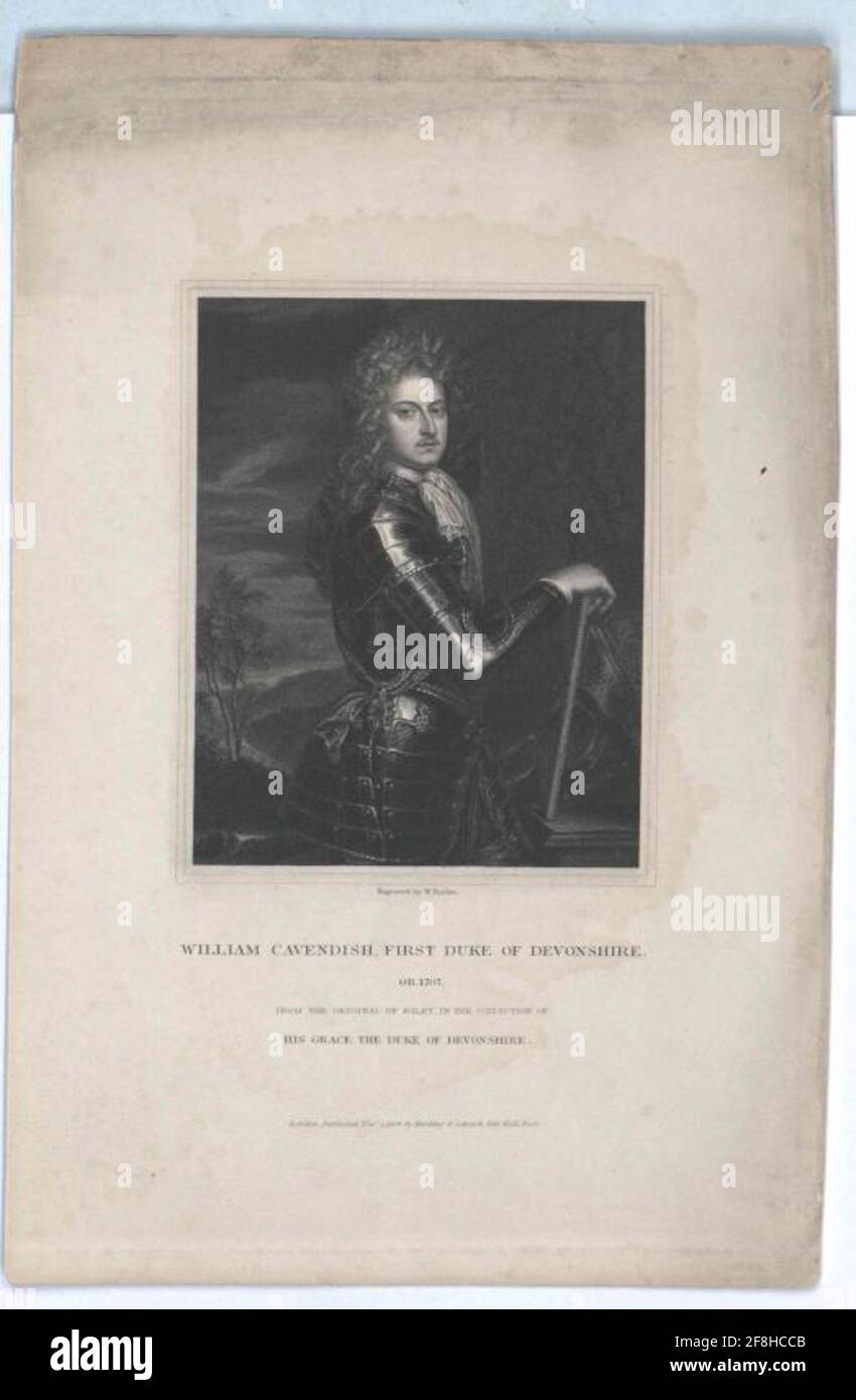 Cavendish, 1. William, Duke of Devonshire. Stockfoto