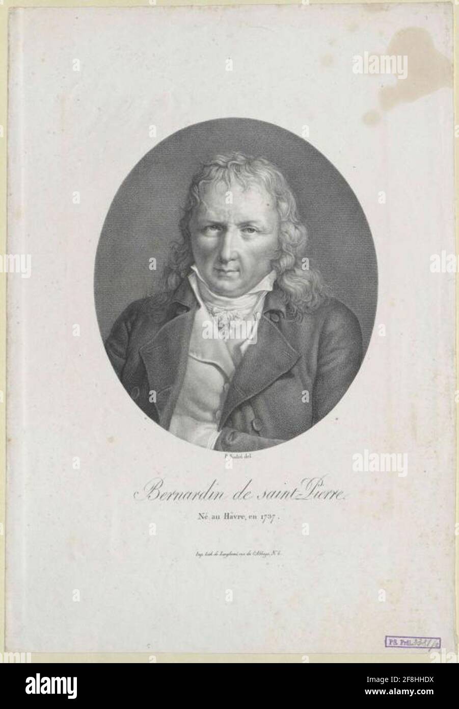 Saint-Pierre, Jacques Henri Bernardin de. Stockfoto