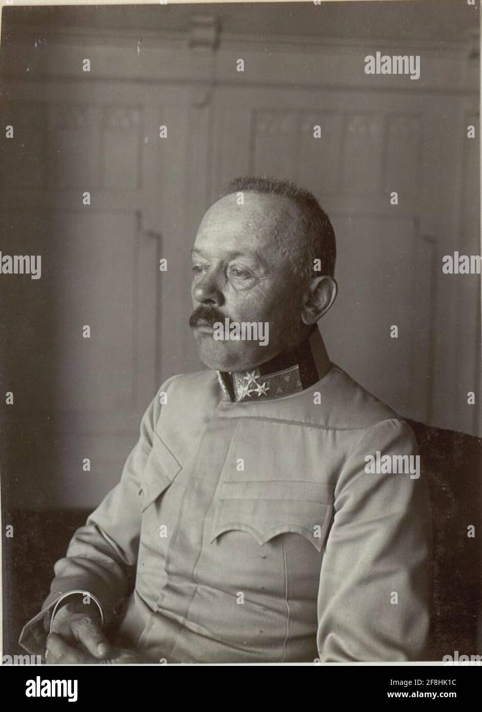 Feldmarschall Svetozar Boroevic von Bojna, General der Infanterie, Kommandeur der 5. Armee, Halbbild des Oberkörpers, der im Frühjahr 1916 in Postojna (Adelsberg) Slowenien angeschossen wurde Stockfoto