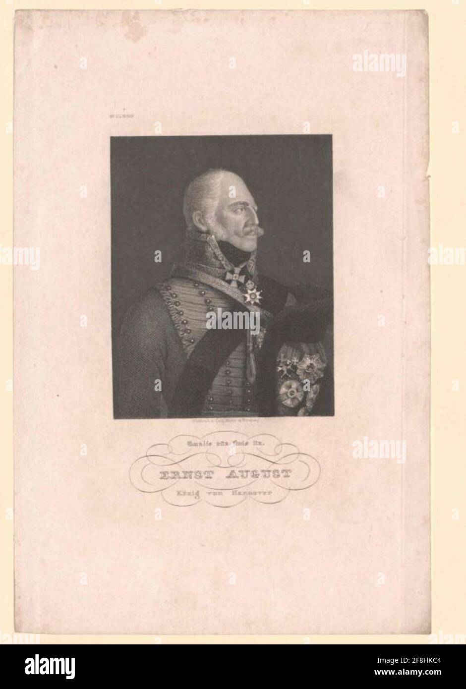 Ernst August II., König von Hannover. Stockfoto