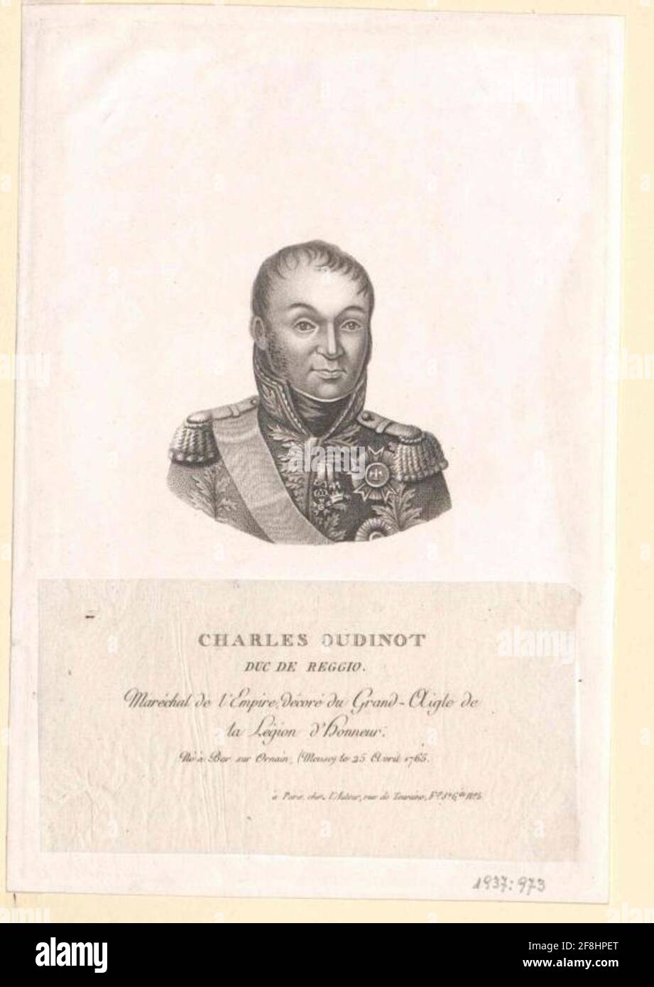 Oudinot, Charles Nicolas Duc de Reggio. Stockfoto