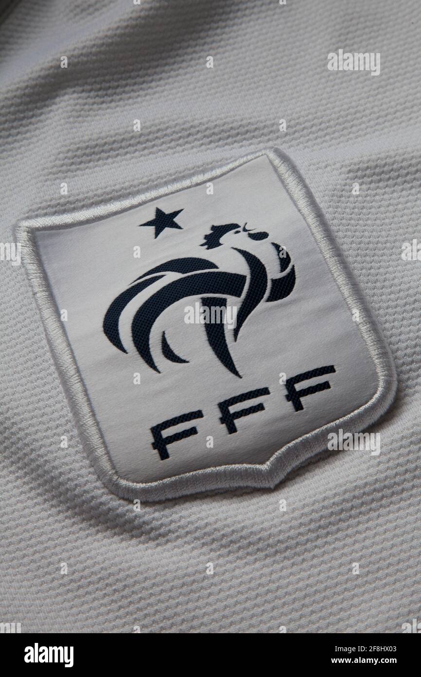 Auswärtstrikot der französischen Nationalmannschaft 2012-13 Stockfoto