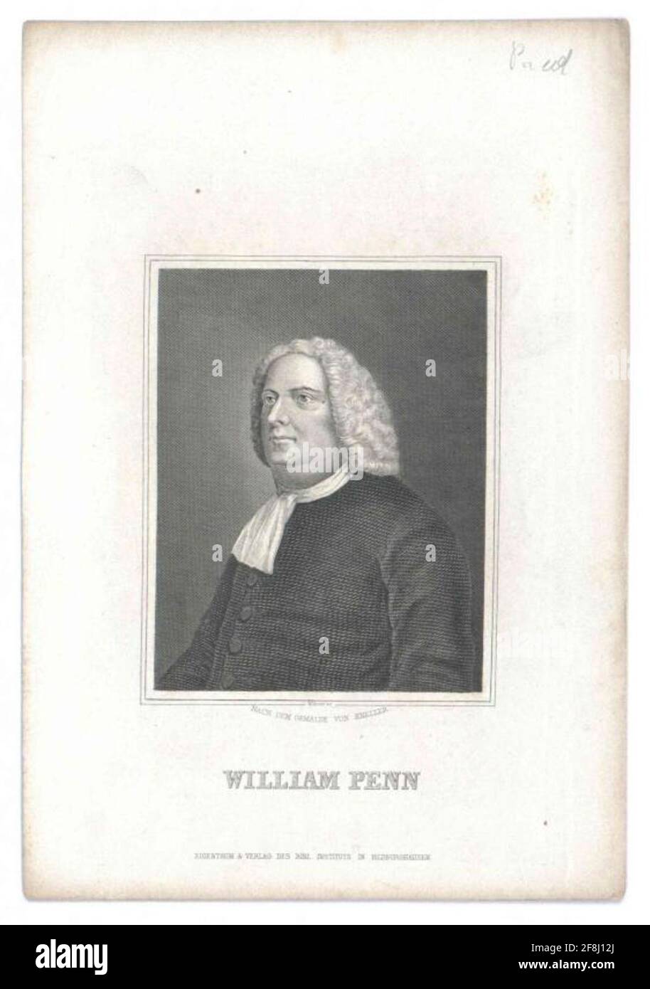 Penn, William Stecher: Kühner, Traugott Verlag: Bibliographic Institute Verlagsort: Hildburghausen Stockfoto