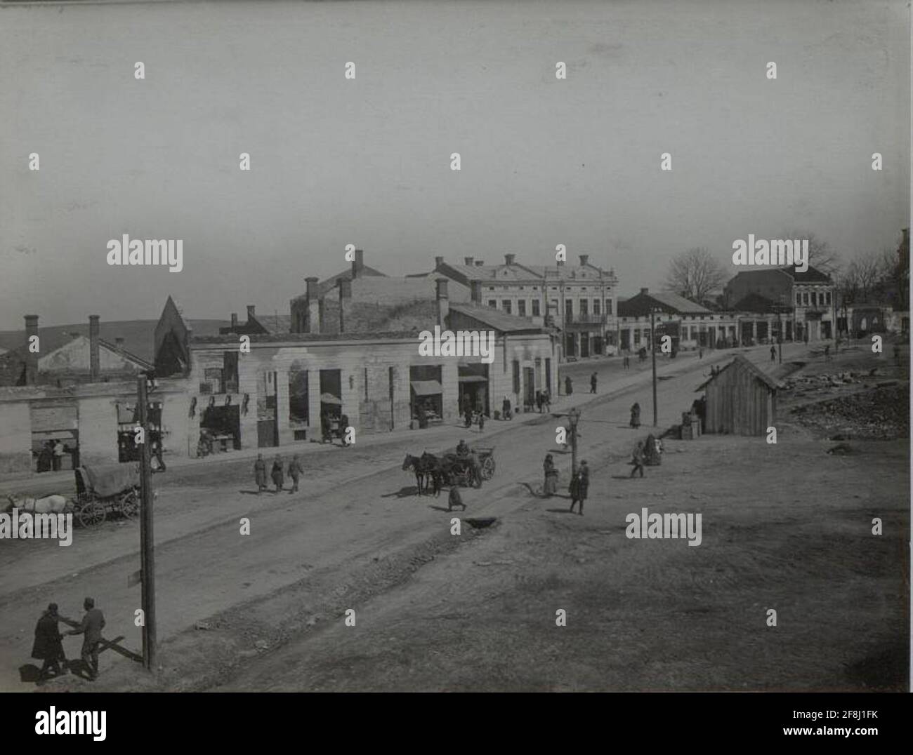 Zerstörung in Monasterieska. . Stockfoto