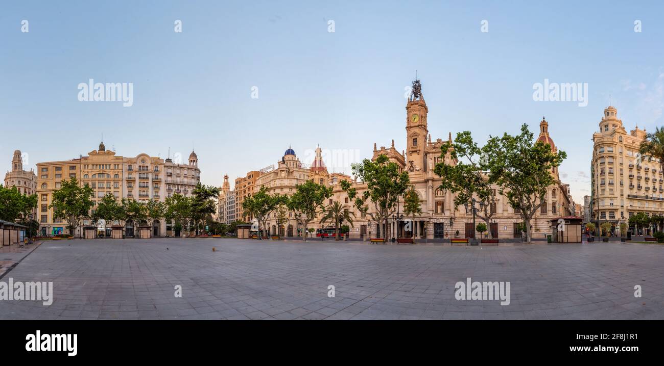 Rathaus in der spanischen Stadt Valencia Stockfoto