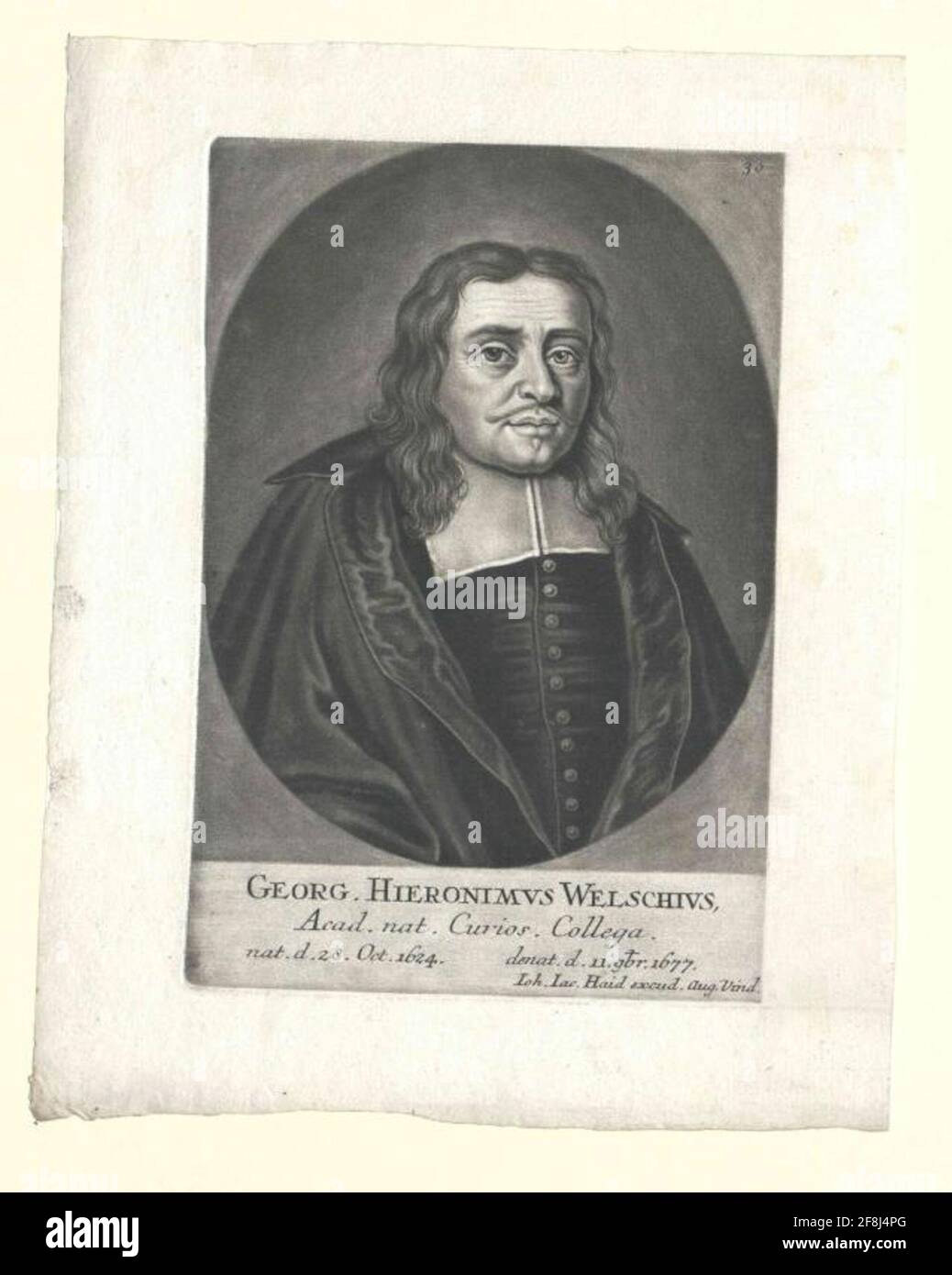 Welsch, Georg Hieronymus. Stockfoto