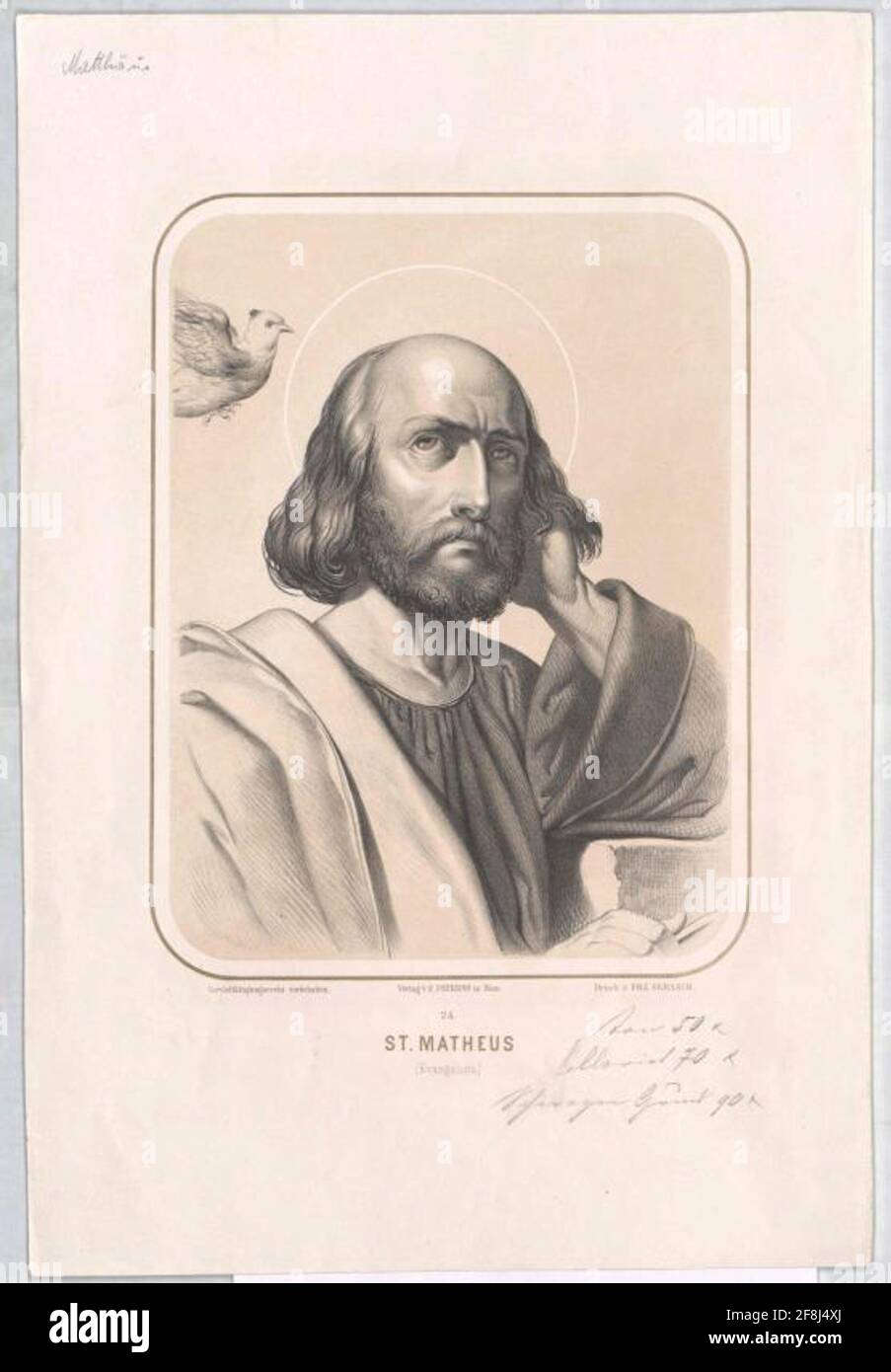 Matthäus, heiliger Evangelist. Stockfoto