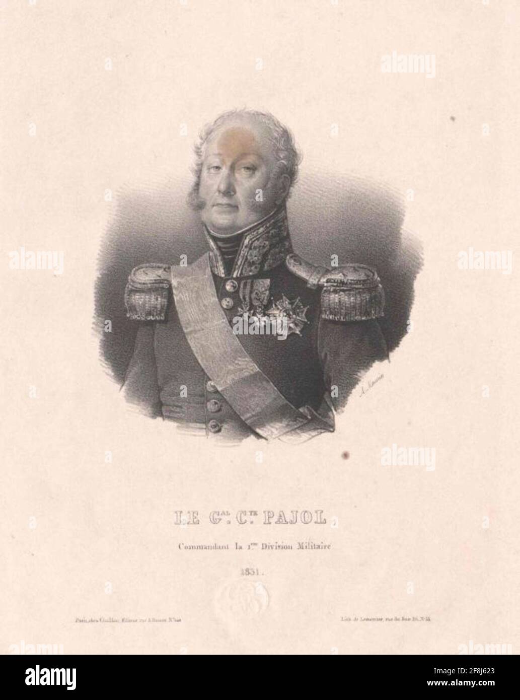 Pajol, Claude Pierre Comte. Stockfoto
