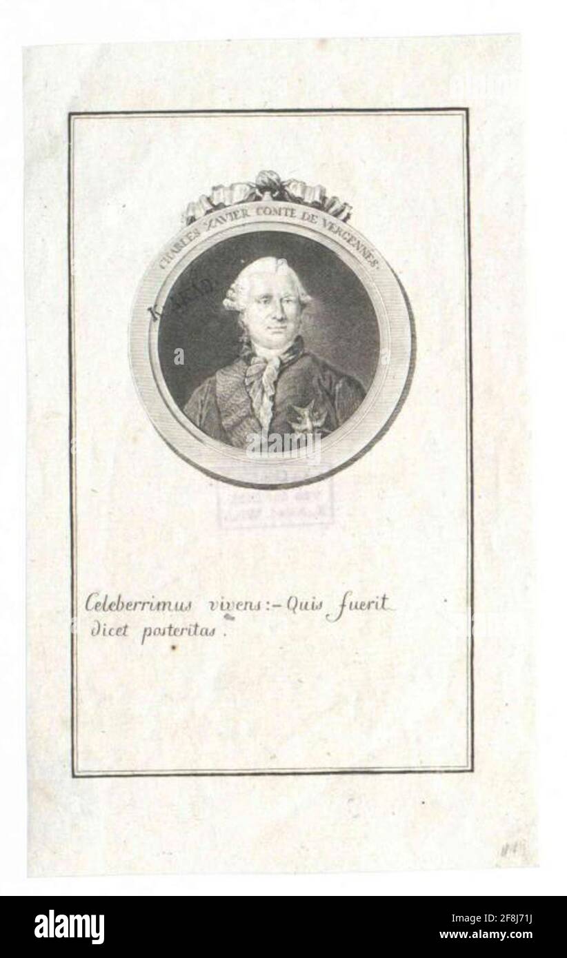 Kies, Graf von Vergennes, Charles. Stockfoto