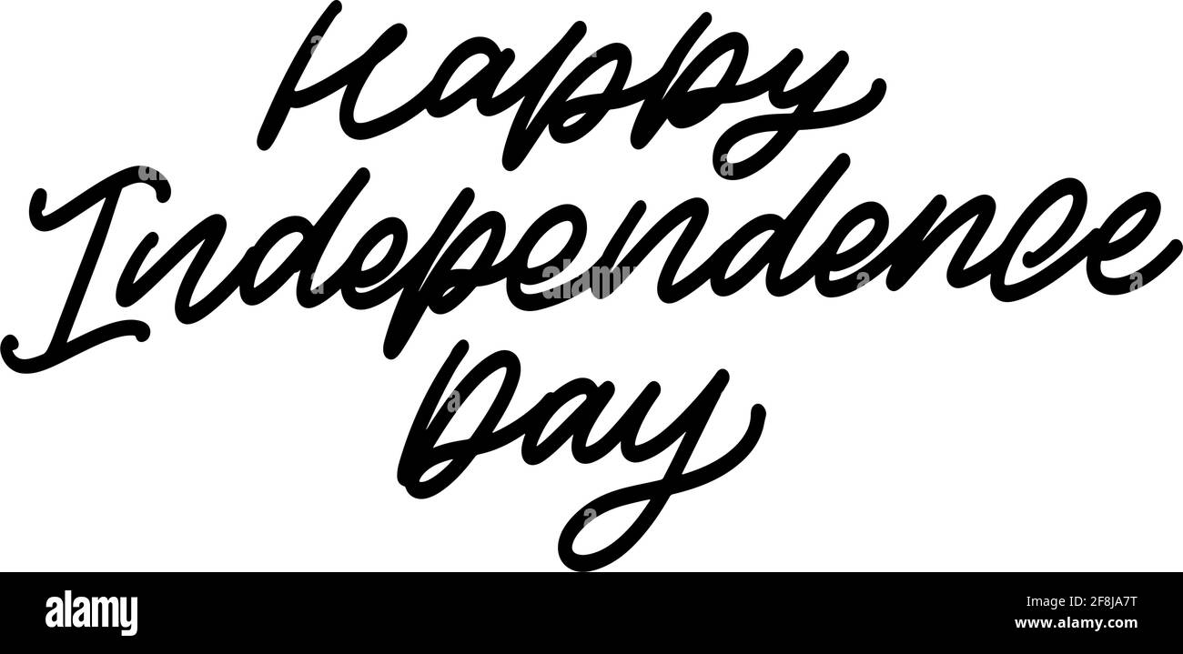 Schriftzug des Unabhängigkeitstages am 4. juli Stock Vektor