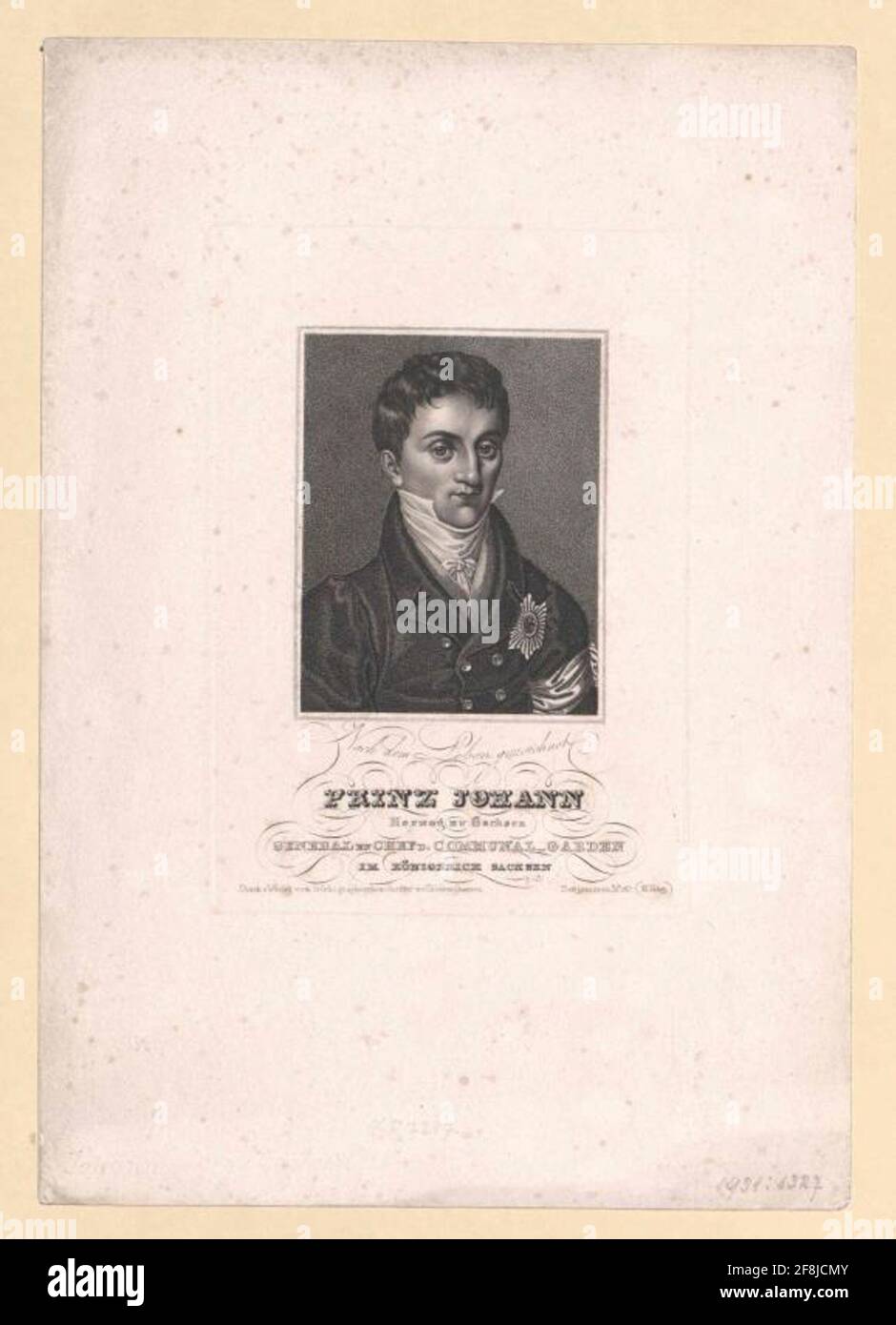 Johann, König von Sachsen Verlag: Bibliographic Institute Dating: 1828/1874 Verlagsort: Hildburghausen Stockfoto