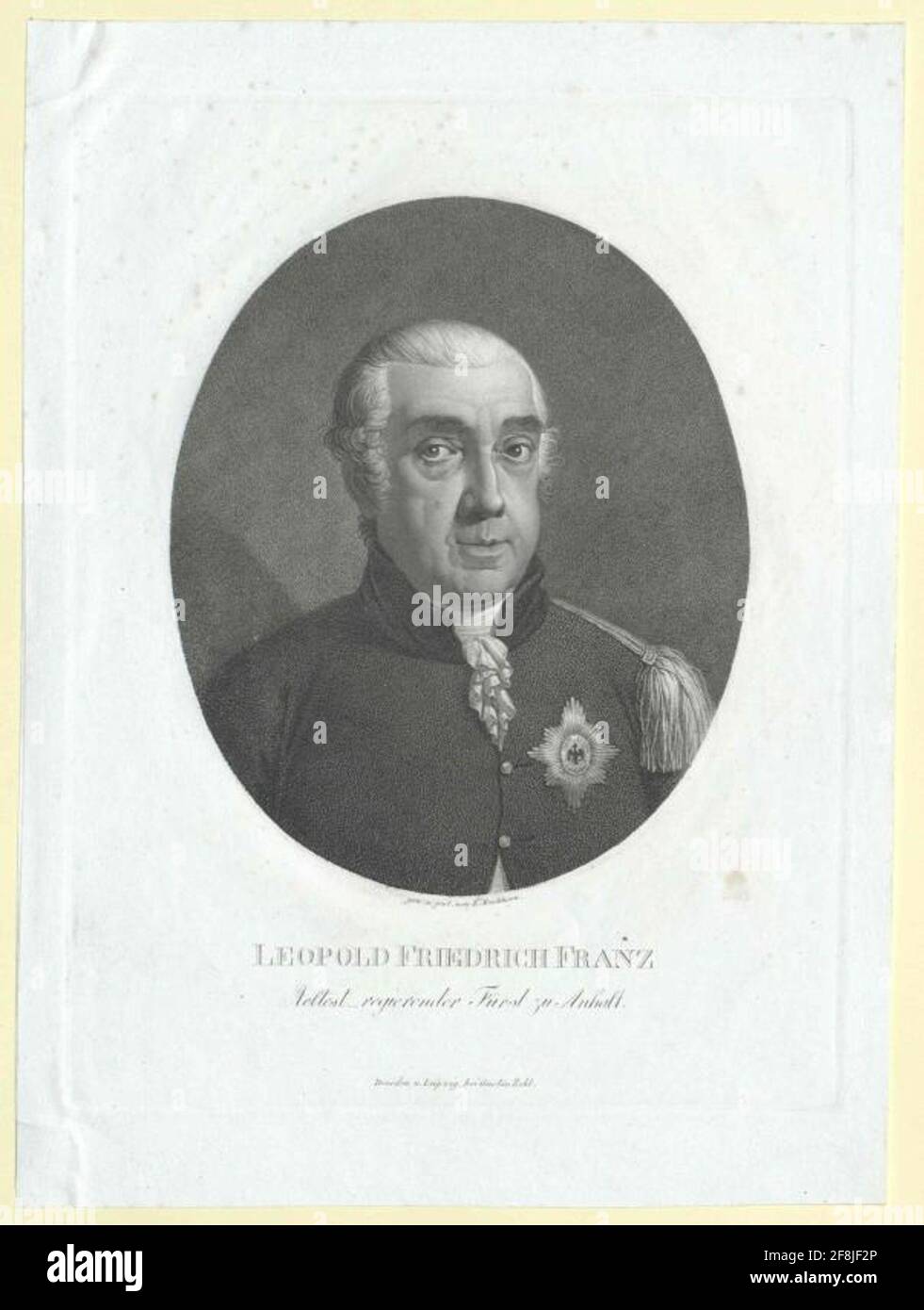 Anhalt-Dessau, Leopold Duke Verlag: Zehl, Karl Gustavstecher: Buchhorn, Ludwig Stockfoto