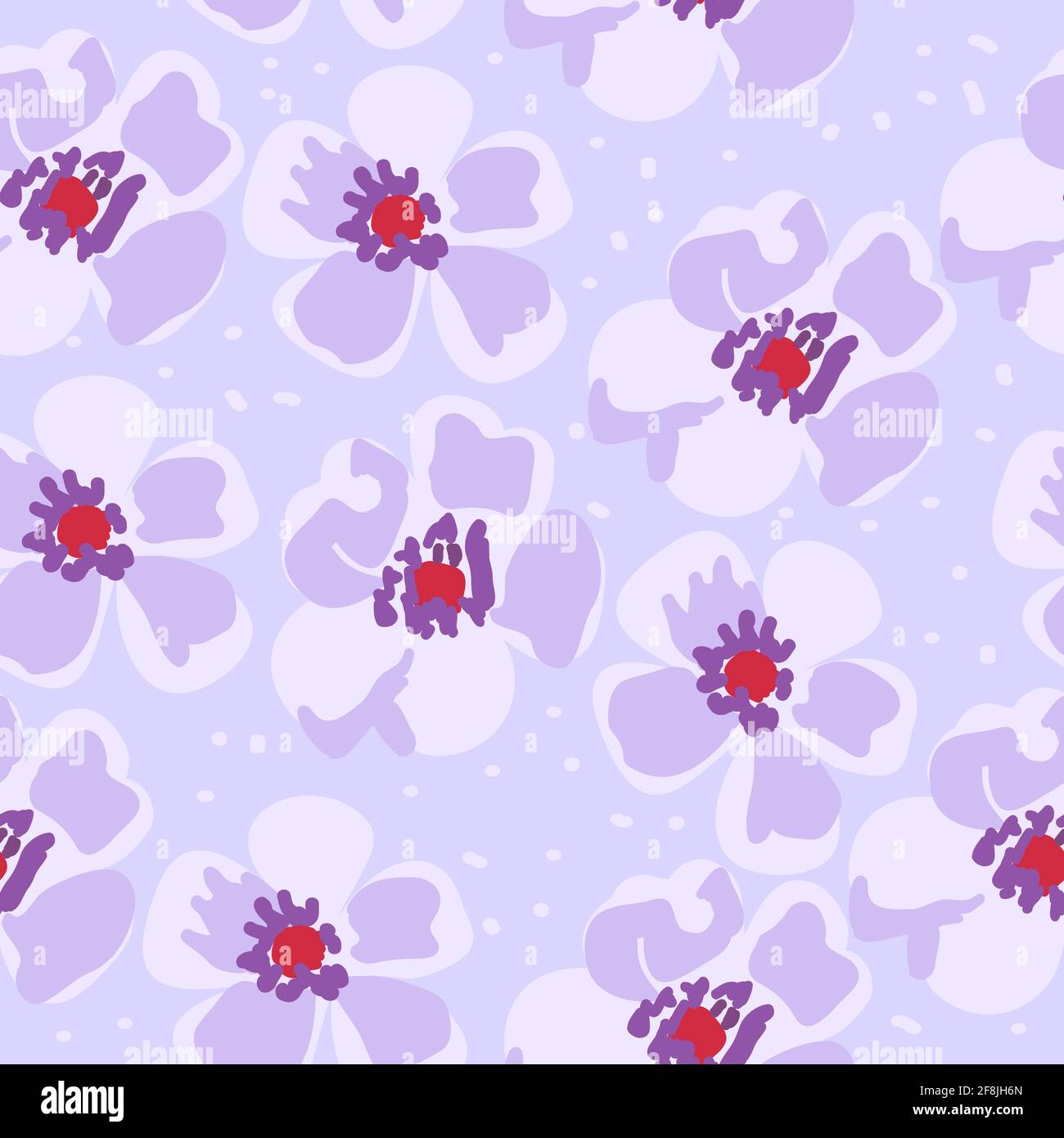 Vektor tropisches nahtloses Muster mit abstrakten Blumen. Floraler Hintergrund, Tapete. Stock Vektor