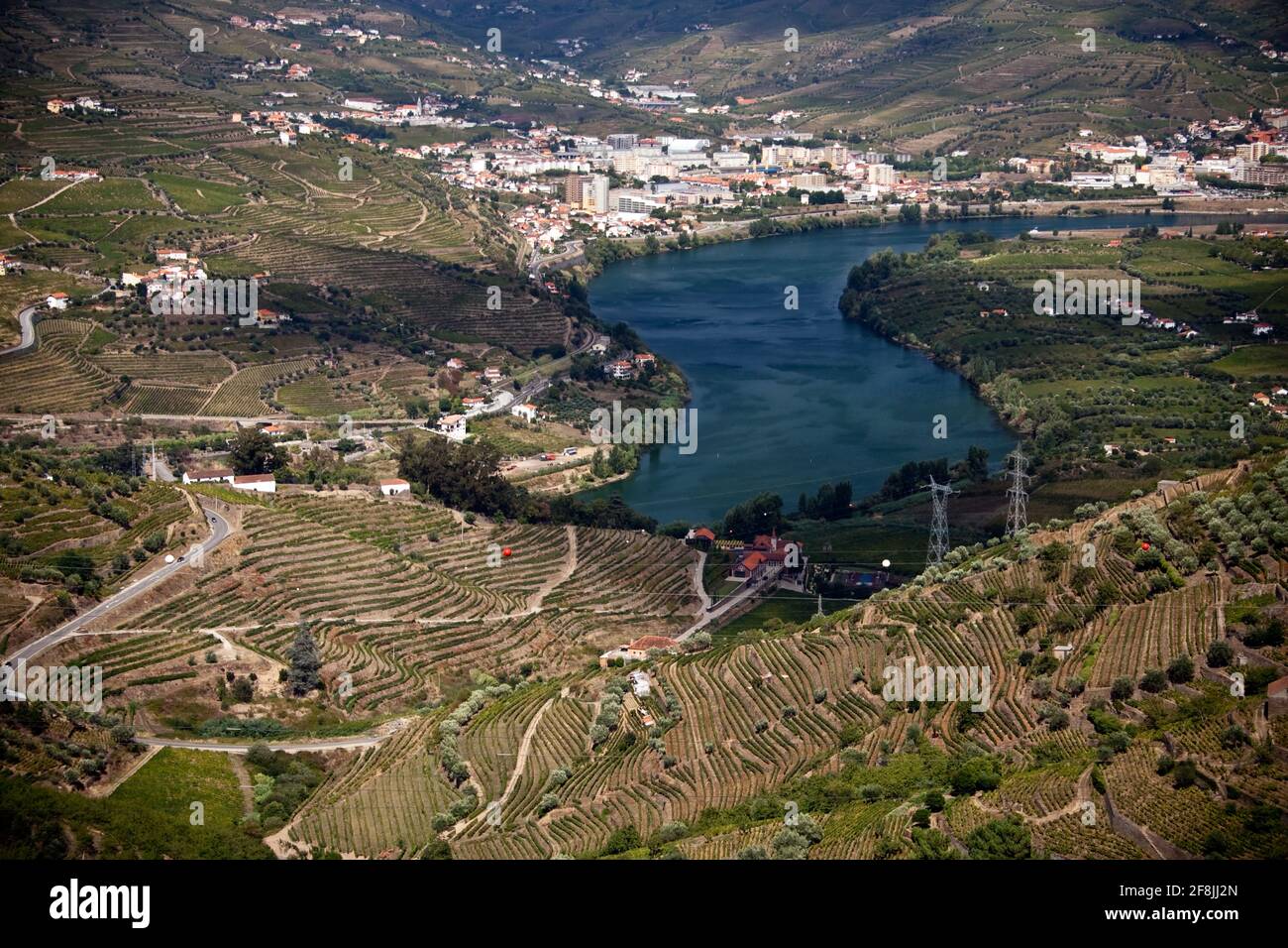 Panoramablick auf das Douro-Tal, Portugal Stockfoto
