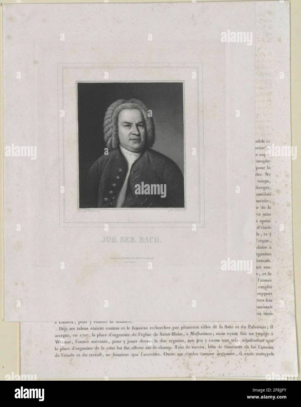 Bach, Johann Sebastian Stecher: Sichling, Lazarus Gottliebsprinter: Opitz ,? (1818) Verlag: Breitkopf und Härtel Dating: 1827/1863 Verlag: Leipzig Stockfoto