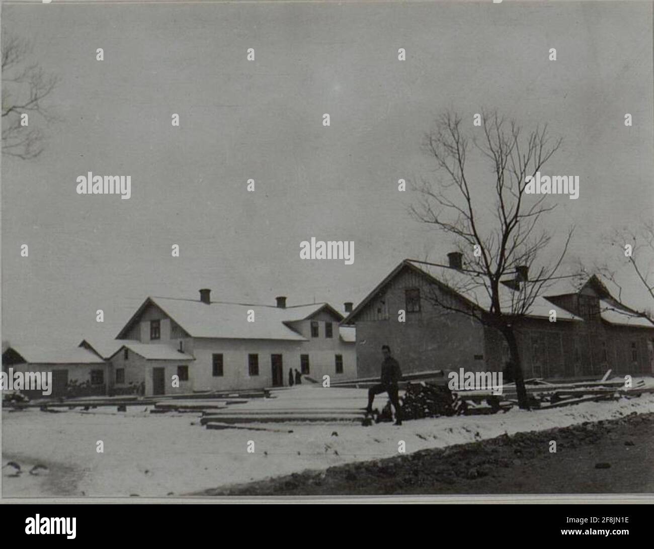 Gesamtansicht des Feldspitals 1/13 in Perehinsko, Februar 1916. Stockfoto Gesamtansicht des Feldspitals 1/13 in Perehinsko, Februar 1916. Stockfoto