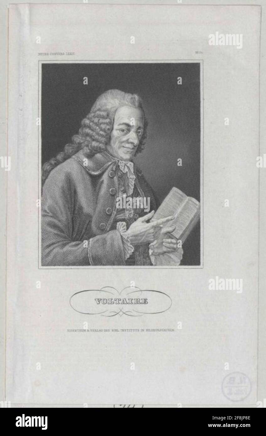 Voltaire, François Marie Arouet Verlag: Bibliographisches Institut Verlagsort: Hildburghausen Stockfoto