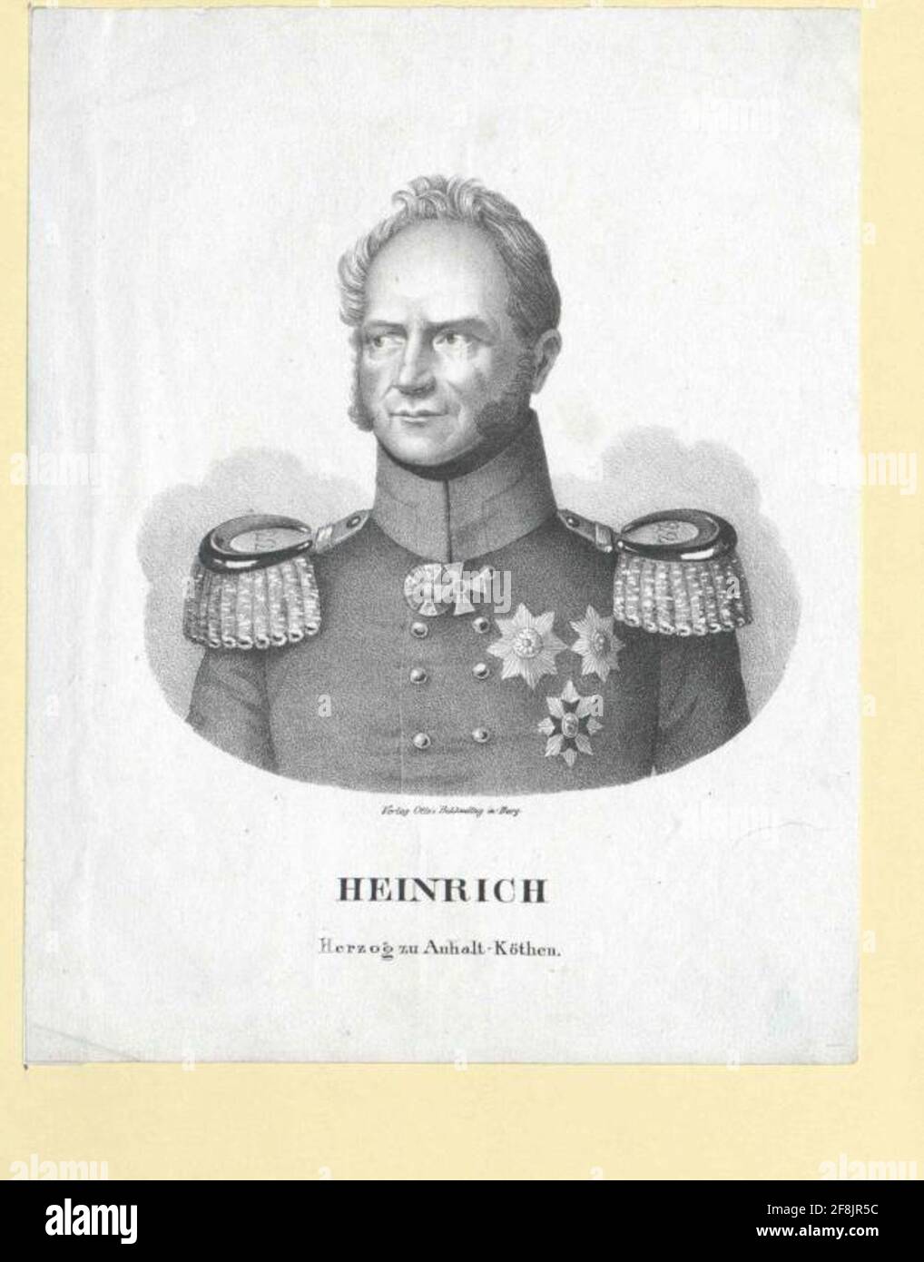 Anhalt Köthen, Heinrich Herzog. Stockfoto