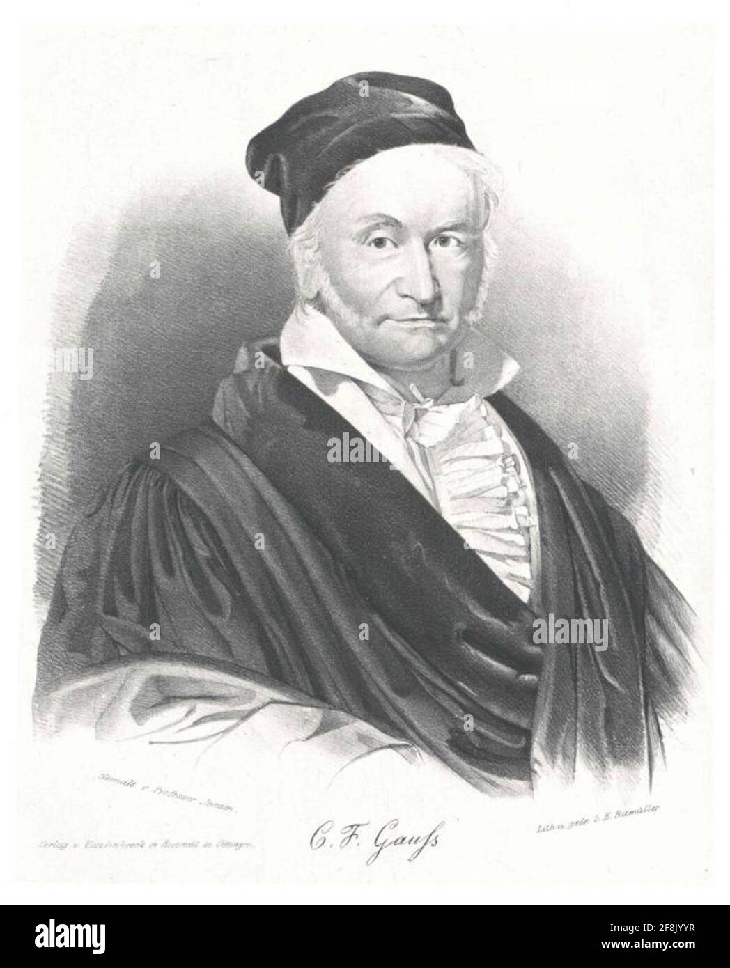 Gauss, Karl Friedrich . Stockfoto