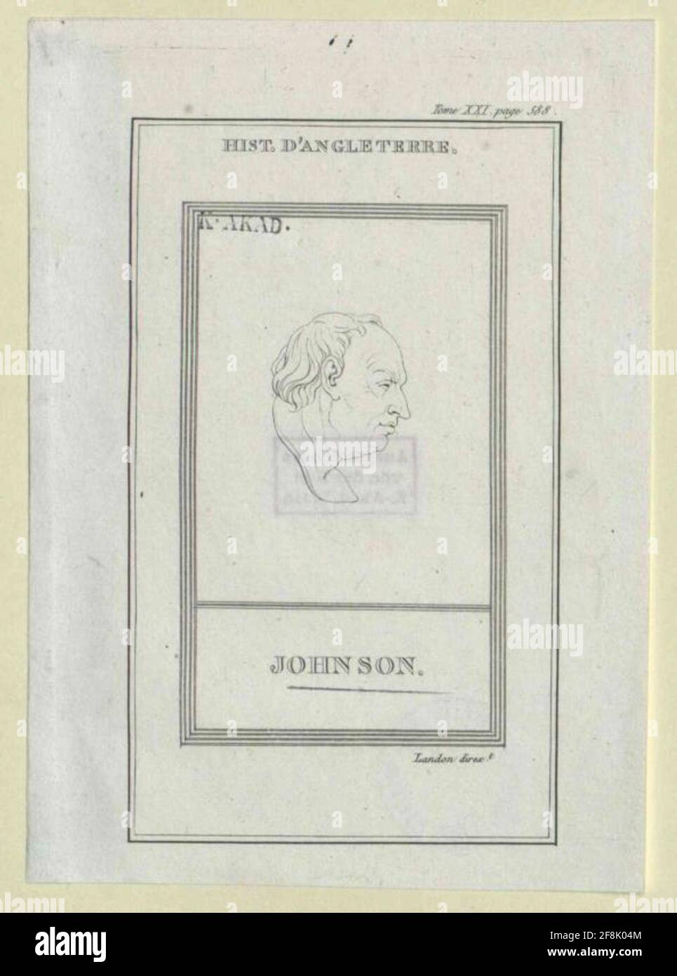 Johnson, Samuel . Stockfoto