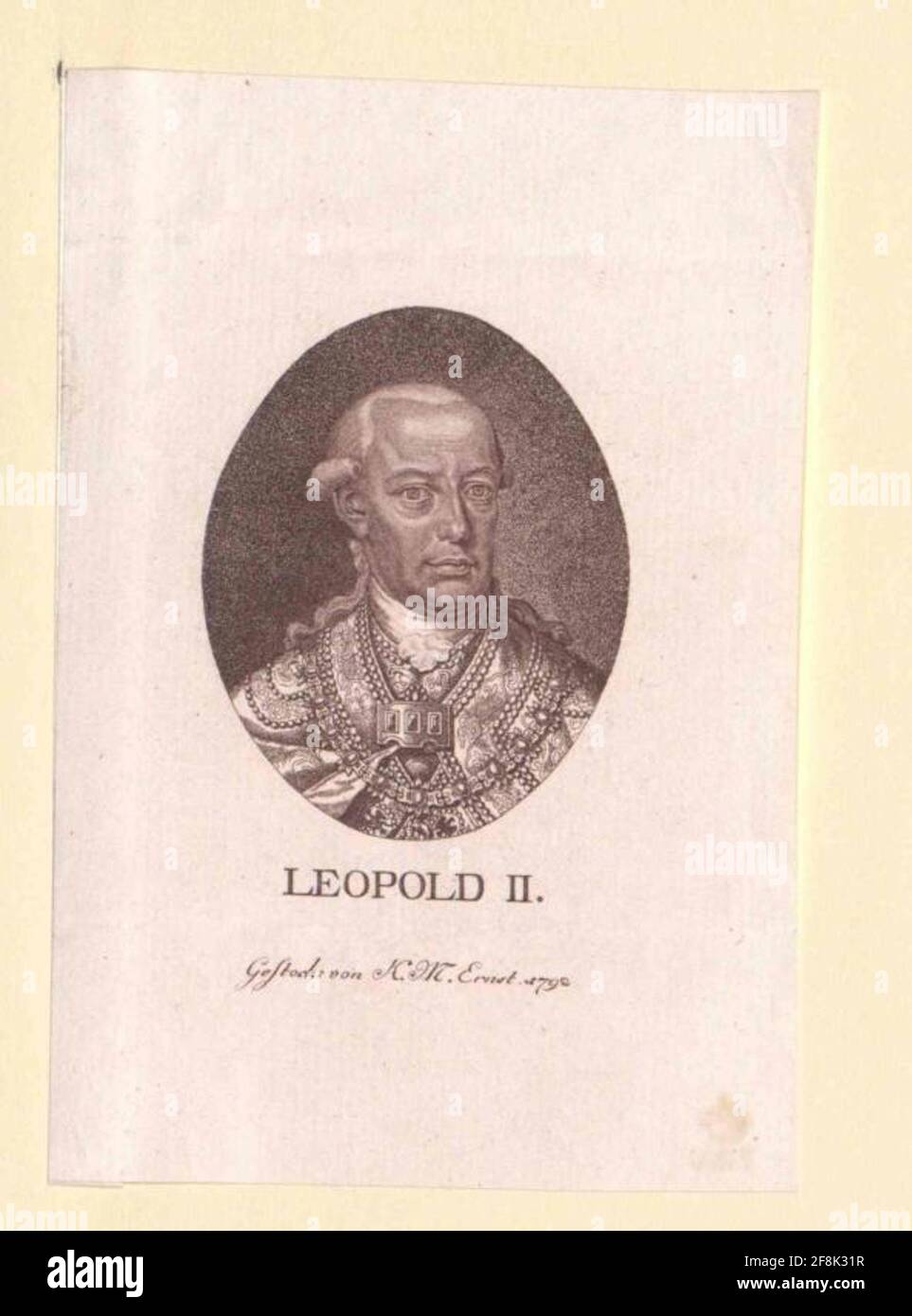 Leopold II., Römisch-Deutscher Kaiser Radiergummi: Ernst, Karl Mathias Stockfoto
