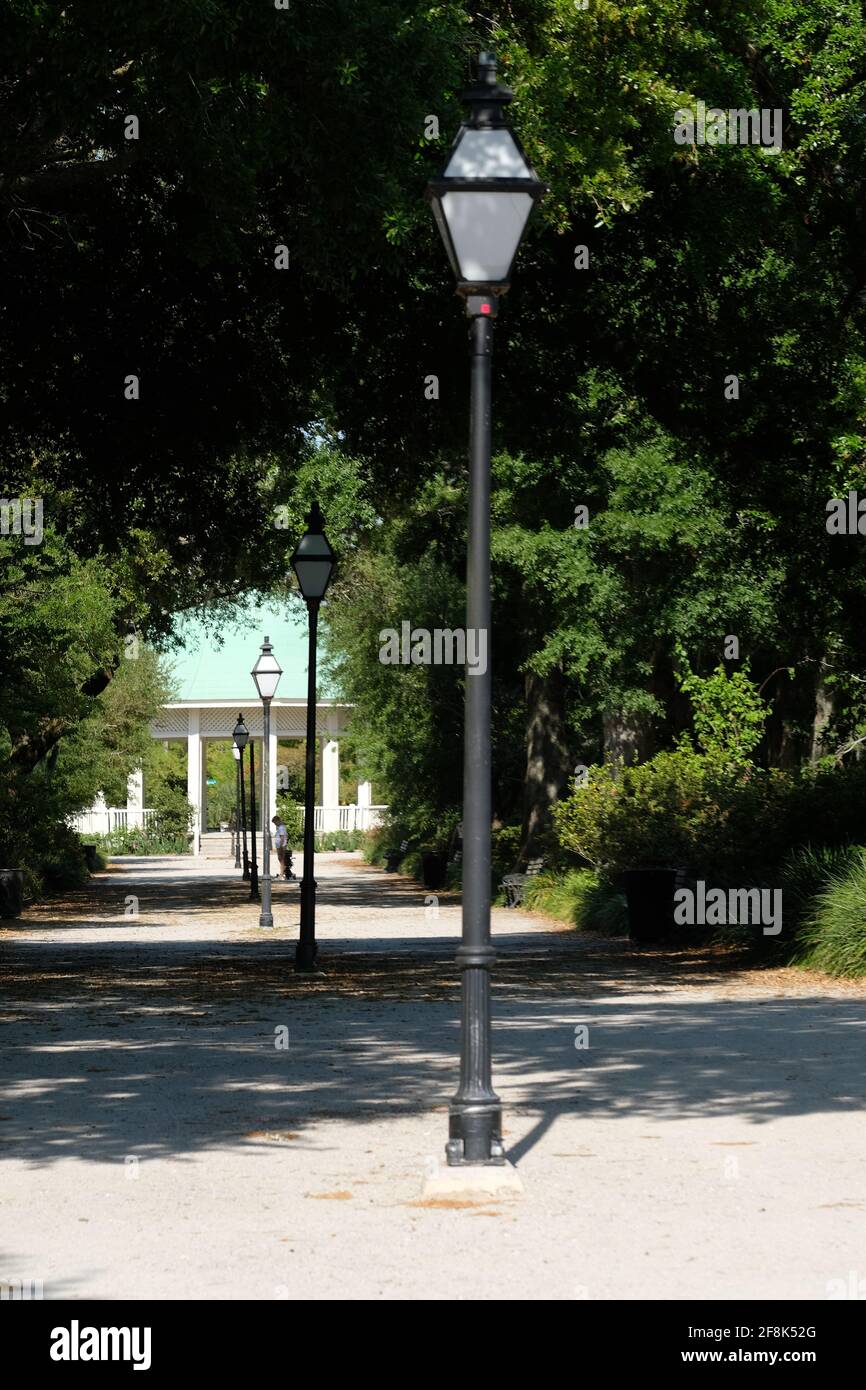 Veranstaltungen in öffentlichen Parks, zum Beispiel Hochzeiten, Sport, modifizierte, Golf, Karren, Reisen, Straße, sauberer Stockfoto