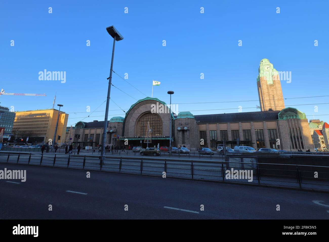 FINNLAND, HELSINKI - 04. JANUAR 2020: Helsinki Central Station Stockfoto