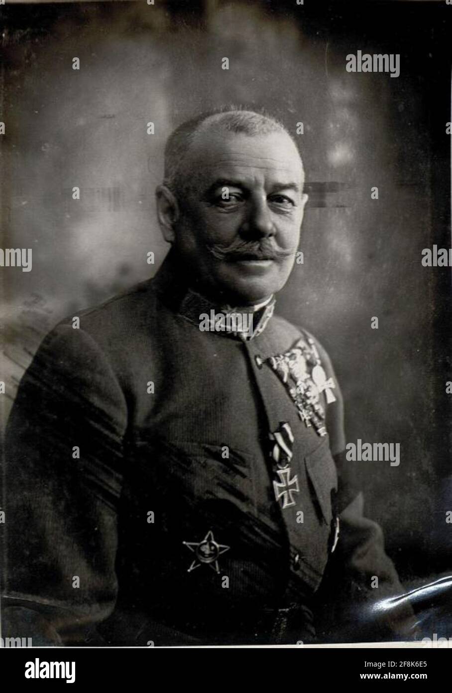 Exzellenz FZM Viktor Graf v. ScheearchStuel Kommandant der 11. Armee, Trient. Stockfoto