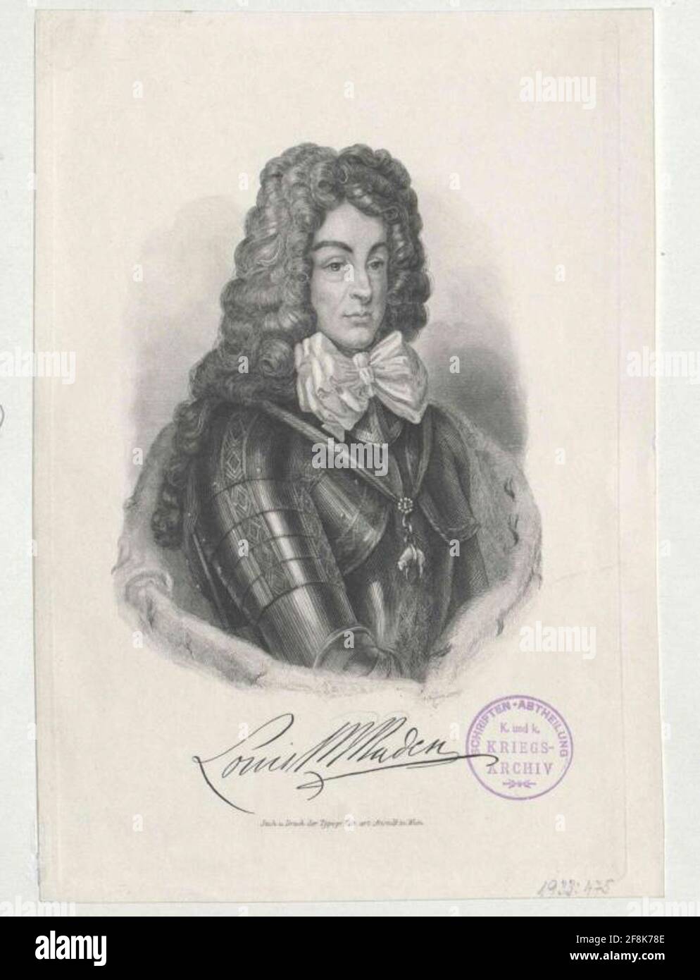 Ludwig Wilhelm, Markgraf von Baden-Baden. Stockfoto