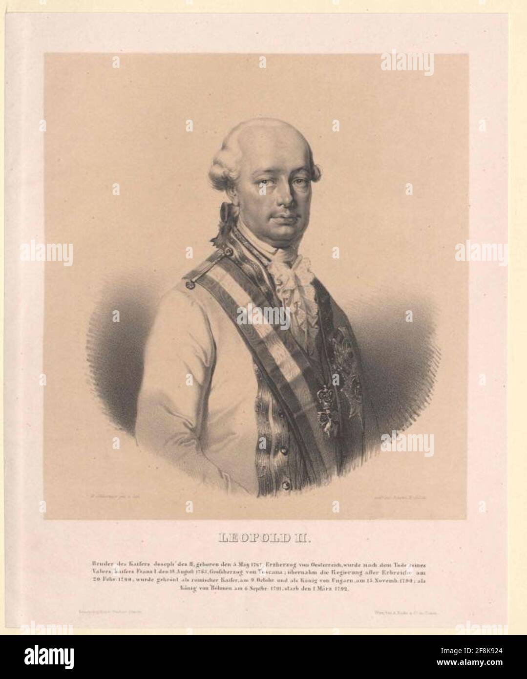 Leopold II., römisch-deutscher Kaiser. Stockfoto