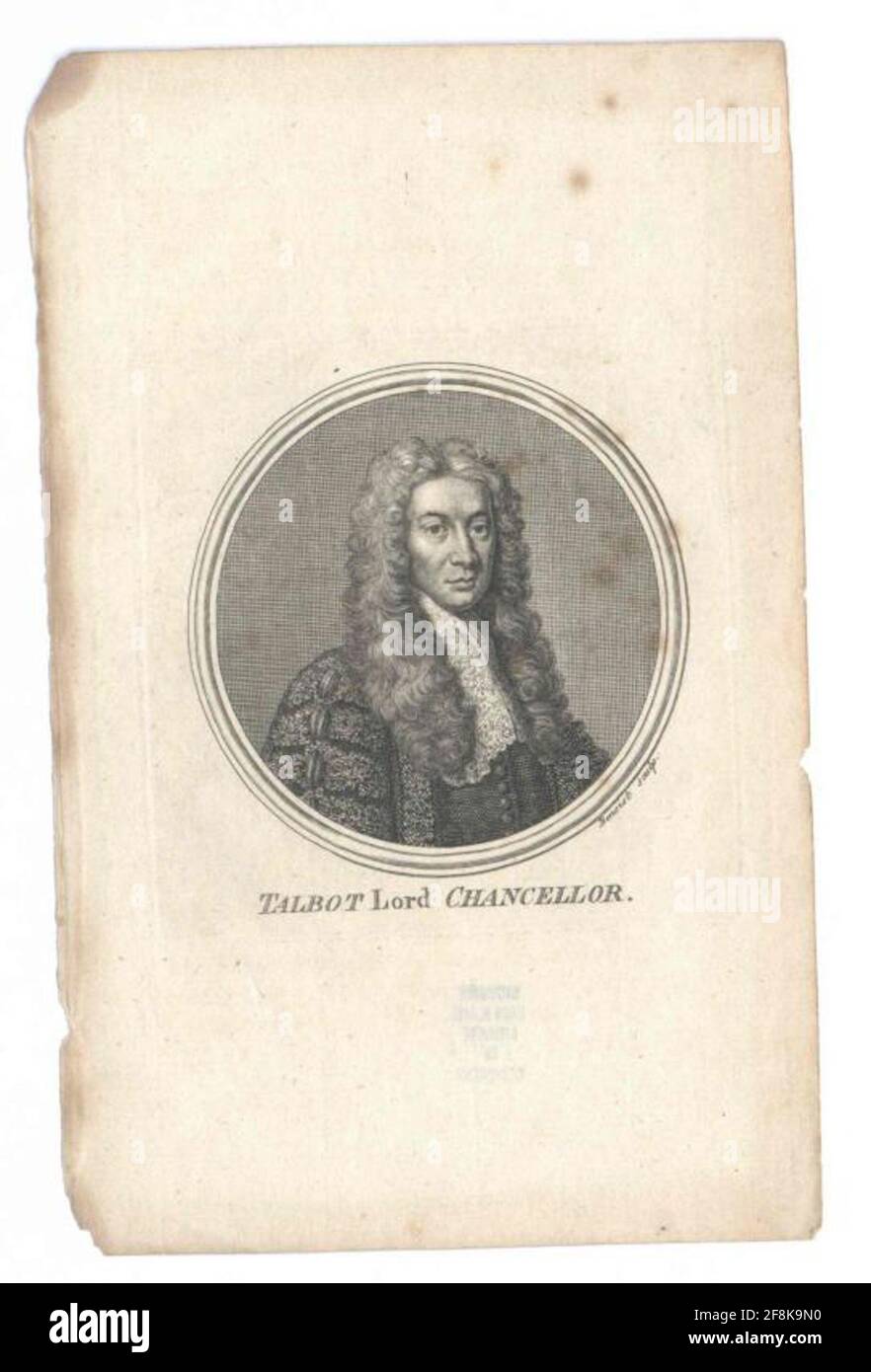 Talbot, 1. Baron Talbot, Charles . Stockfoto