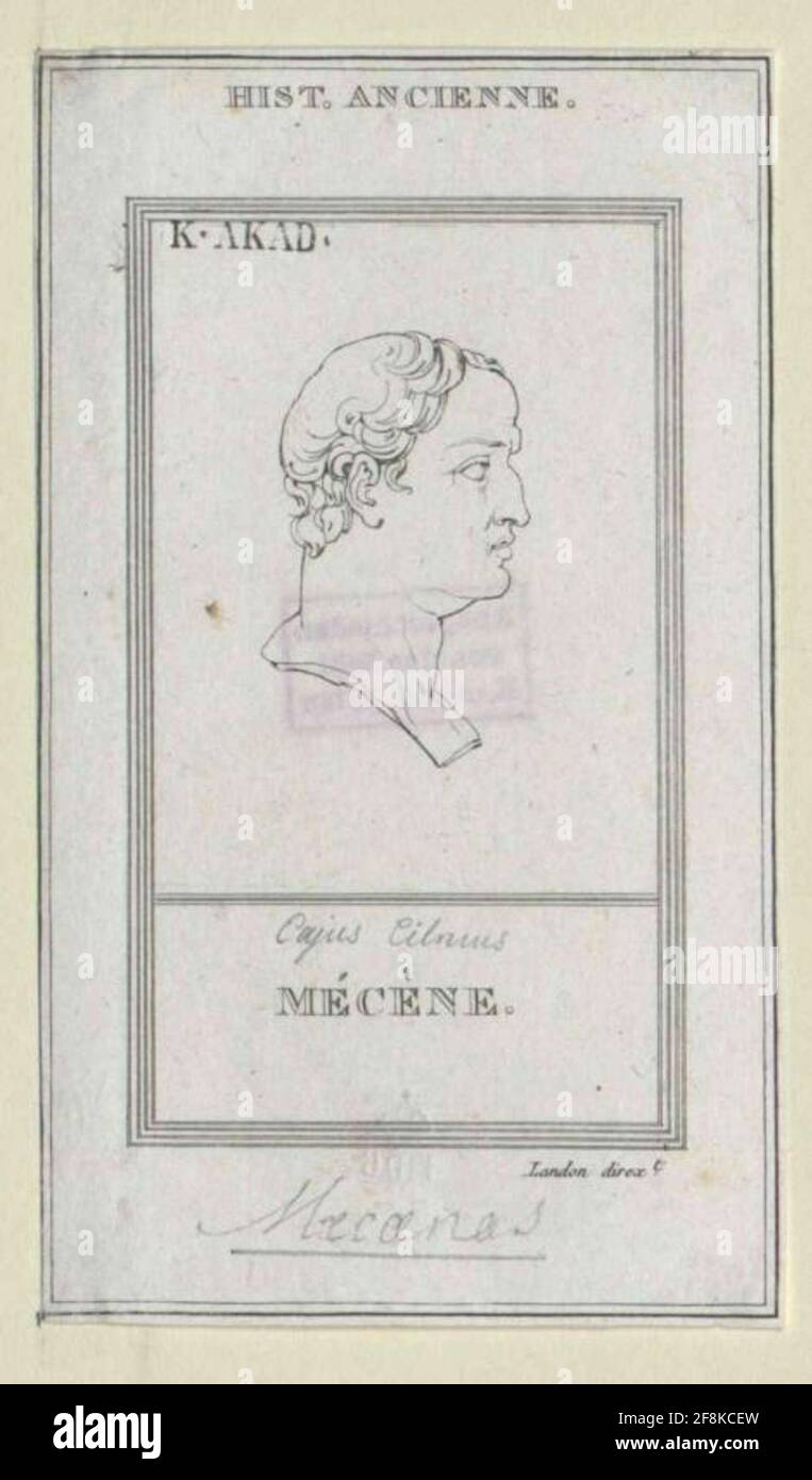 Maecenas, Gaius Cilnius. Stockfoto